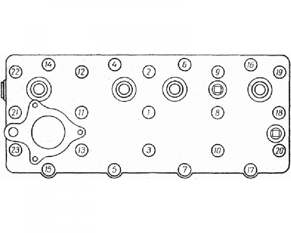 Схема затяжки головки блока газ 53